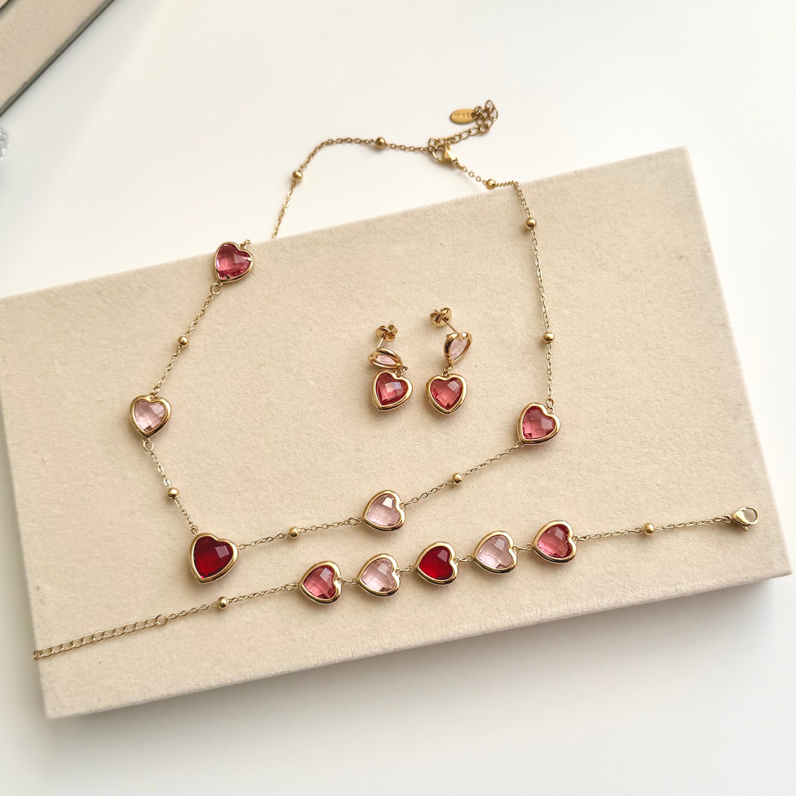 Milena Double Heart Drop Earrings 💓