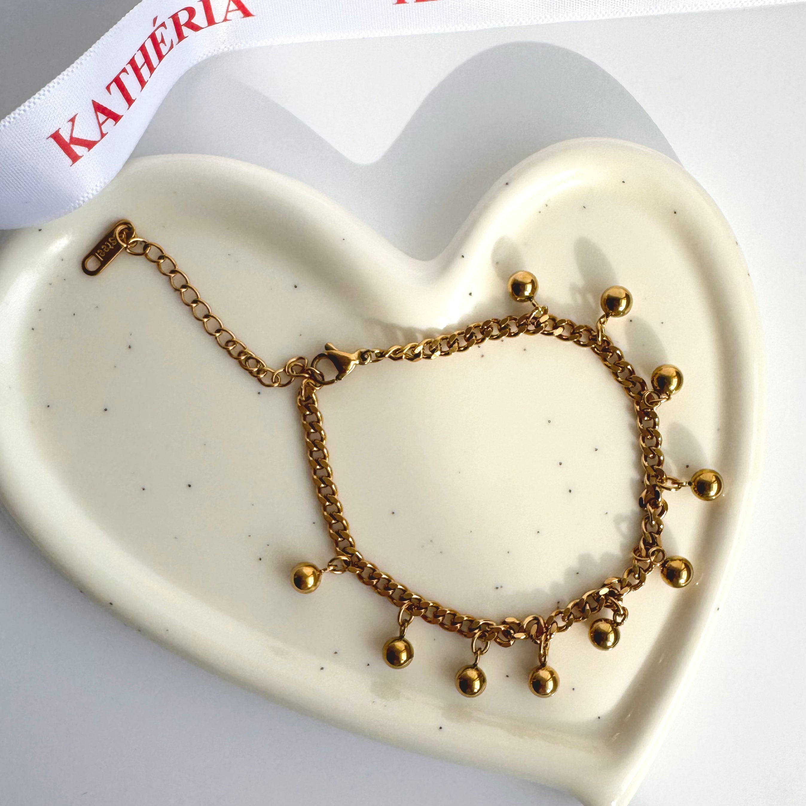 Judy – Golden Charm Drop Bracelet ✨💛