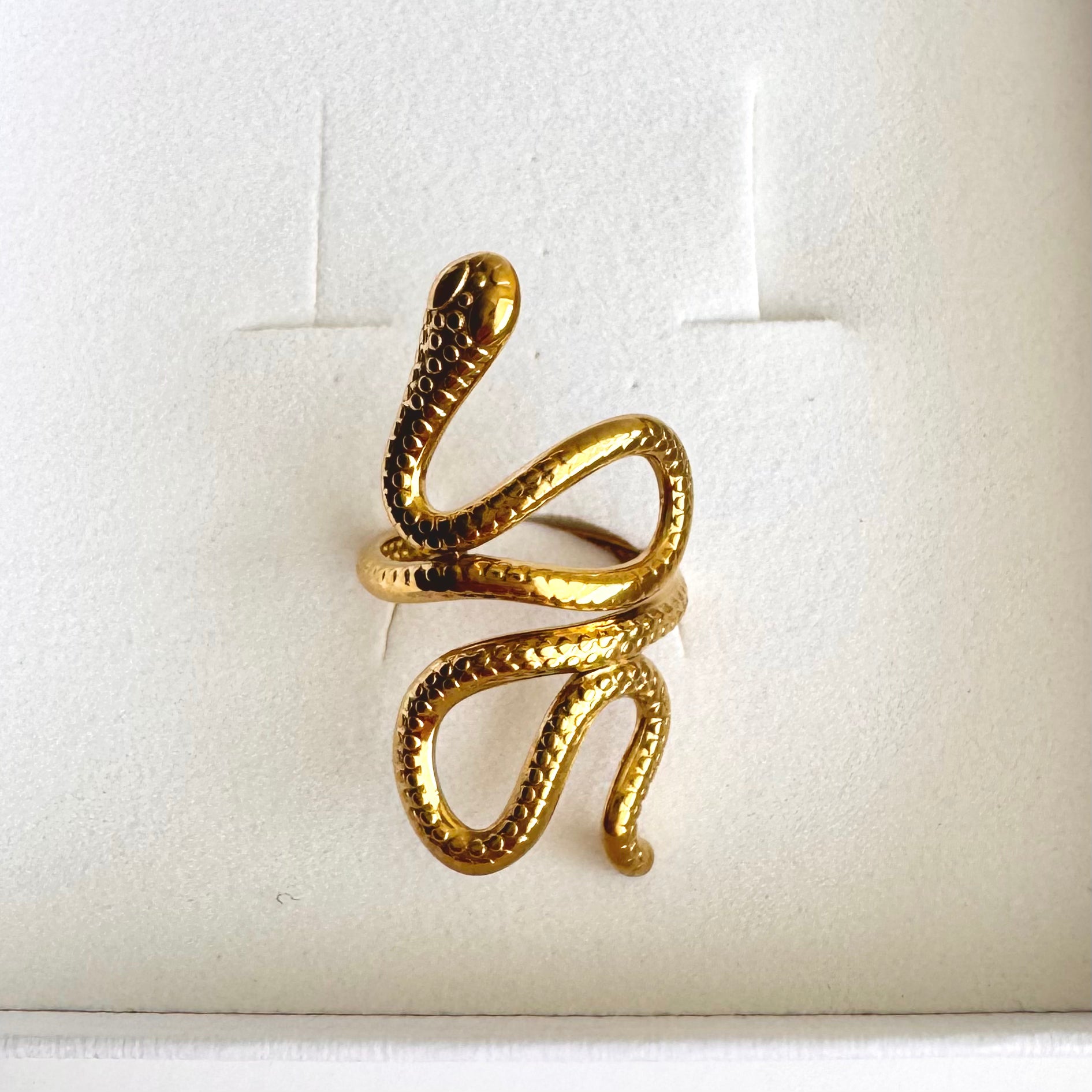 Lillian #2 - Adjustable Snake Ring 🐍✨