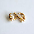 Christina – Golden Pearl Hoop Earrings 🤍✨