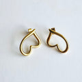 Ashley – Open Heart 18K Gold Plated Earrings 💛🌙