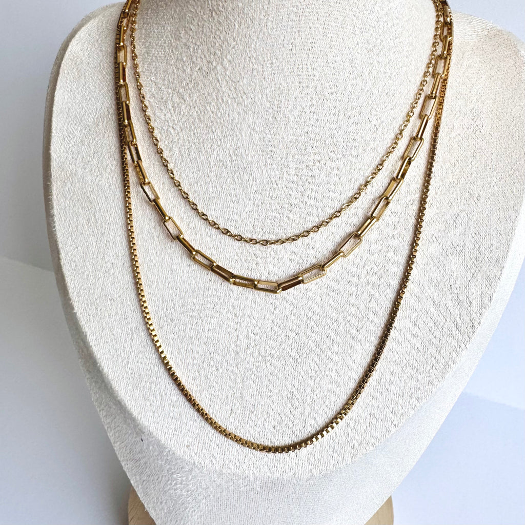 Liana – Layered Gold Plated Chain Necklace ✨