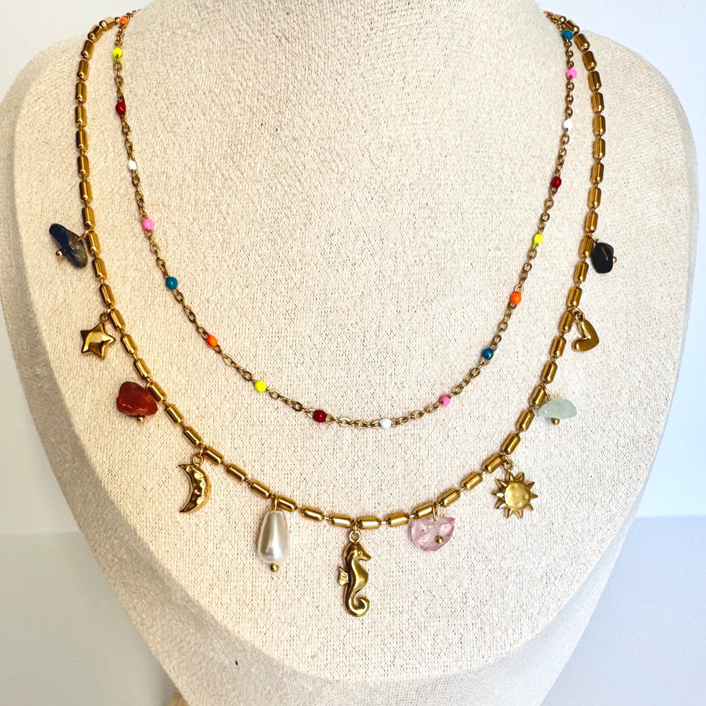 Eliza – Luxe Charm Layered Necklace ✨🌈