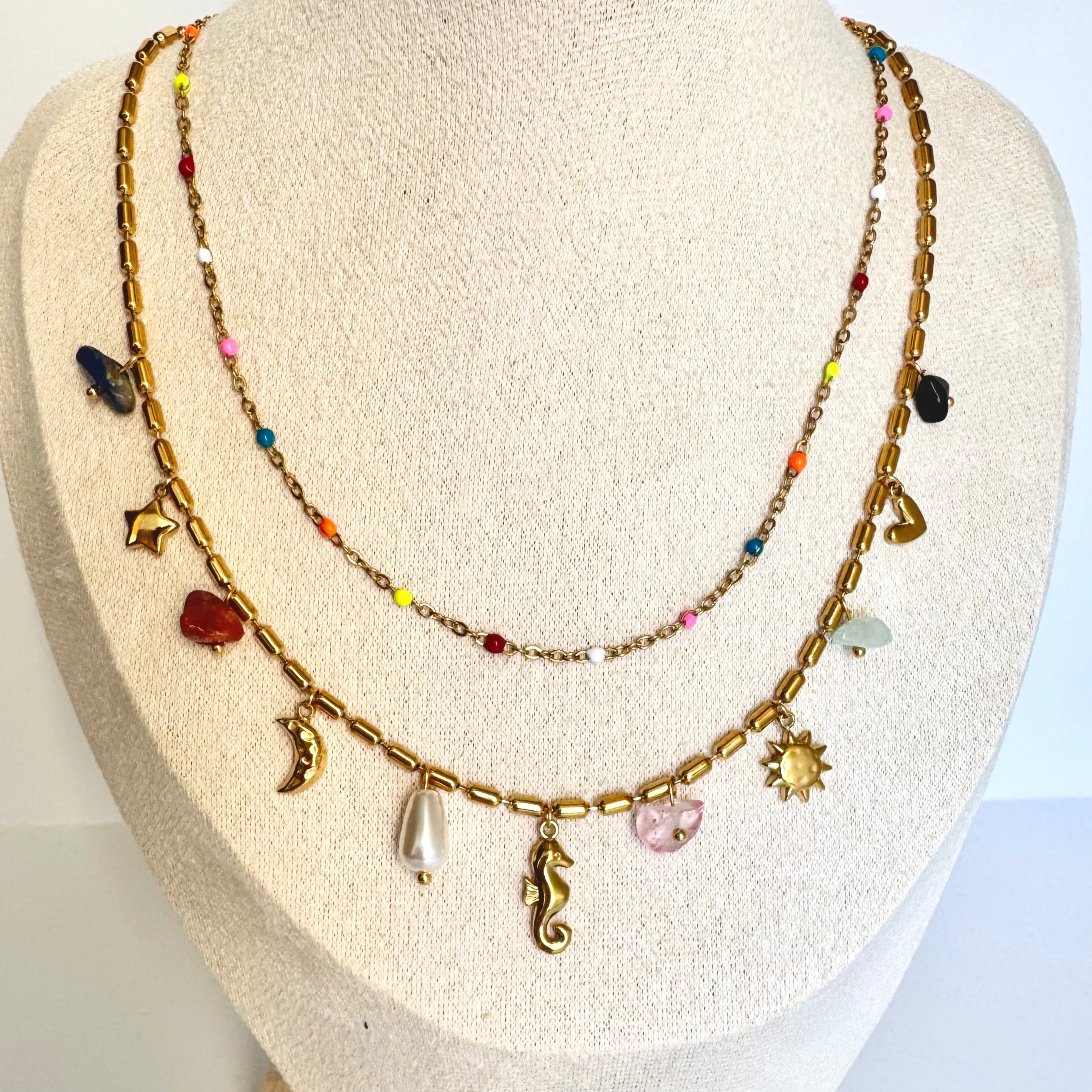 Eliza – Luxe Charm Layered Necklace ✨🌈