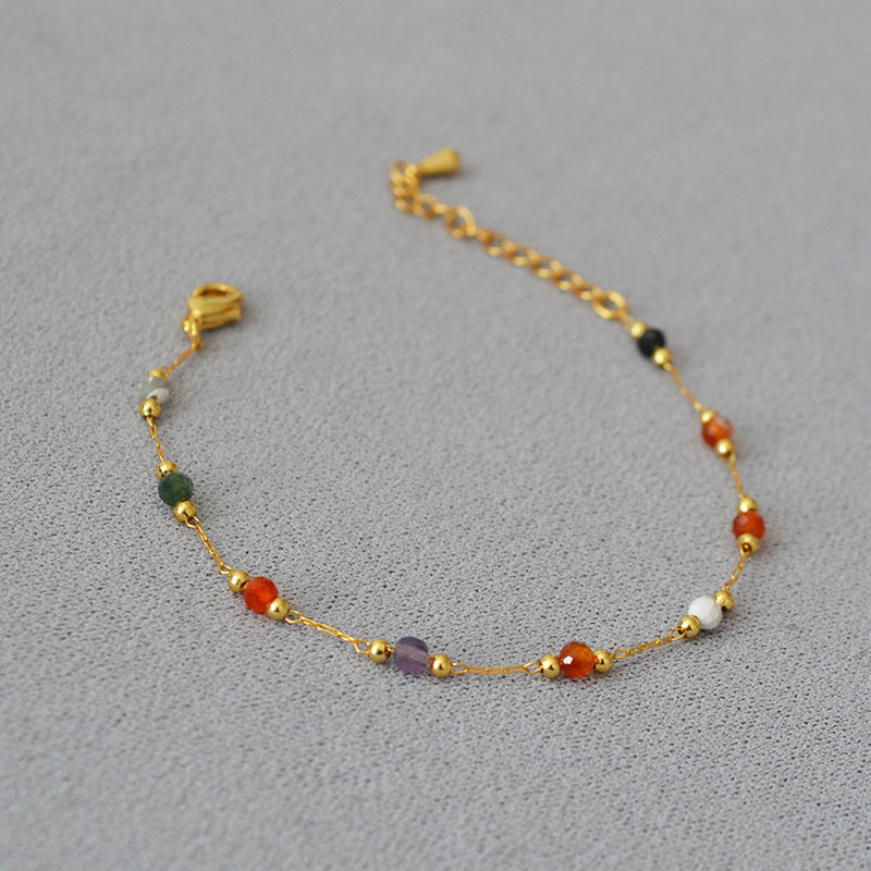 Ariana – Delicate Multi-Stone 18K Gold Plated Bracelet 🌈✨